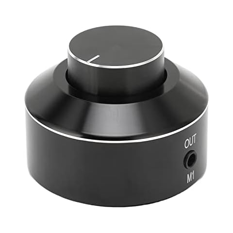 Goshyda Mini Active Volume Control Knob, Volume Controller 3.5mm Audio Adjuster Knob Speaker Amplifier Switcher for Watching Videos Playing Games Weddings Celebrations Cover