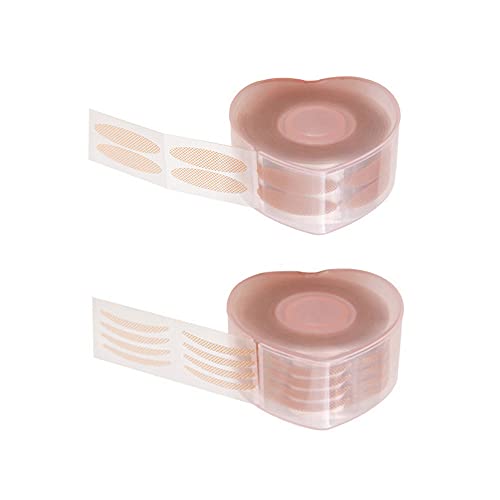 2 Rolls 600 Pairs Slim and Wide Single Side Double Eyelid Stickers Breathable Natural Invisible Eyelid Tape Sticker for Hooded Droopy Uneven Mono-eyelids Small Eyes