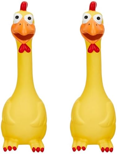 Dog Toys Squeaky Pcs Large Squeeze ,Yellow Screaming Chicken