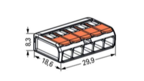50 Morsetti a innesto compatto WAGO 5x 0,2-4 mm² con leva