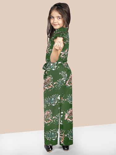 Image of Naughty Ninos Girl's Rayon Floral Printed Clothing Set Top with Palazzos