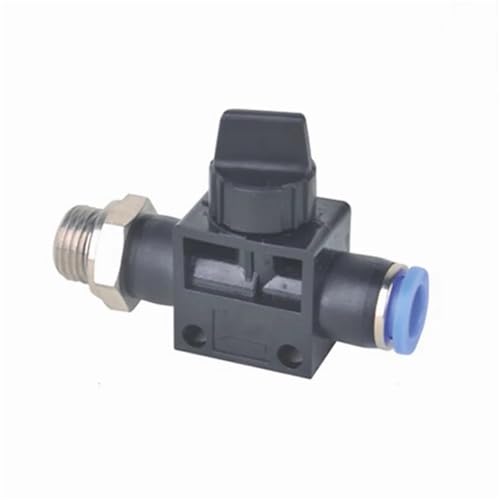 Válvula de mano neumática M5 evita fugas de aire en conector de manguera de poliuretano 5