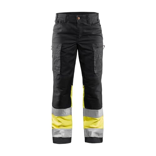 Pantalon de travail stretch femme Blaklader coupe courte haute visibilité bicolore