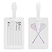 Lacrosse Sticks Glitter Funny Luggage Tag with ID Name Card Fashion Suitcase Labels Baggage Bag Tags
