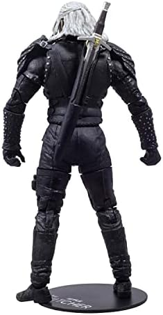 McFarlane Toys, Netflix The Witcher 7-inch Geralt of Rivia Action Figure with 22 Moving Parts, The Witcher Season 2 Collectible Figure with Collectors Stand Base Ages 12+