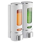 Lot de 2 distributeurs de savon mural - 400 ml - Distributeur de gel...