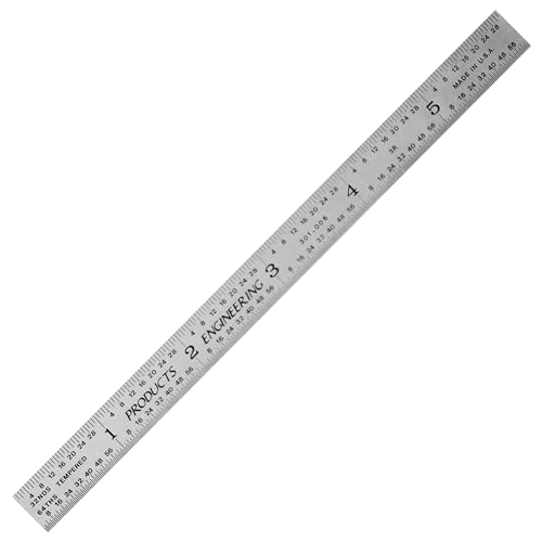 PEC Tools 6/150mm Metal Ruler Flexible 3R Graduation High Precision