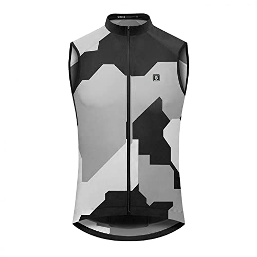 SIROKO Gilet Coupe-Vent vélo V1 Crosswind - Noir - Gris- 2XL Cover