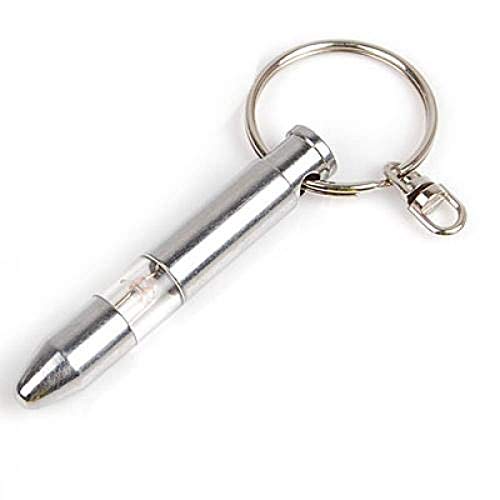 Tiuimk Llavero antiestático, eliminador estático, llavero con forma de bala, color aleatorio, Aleatorio, 5 cm, Cadena