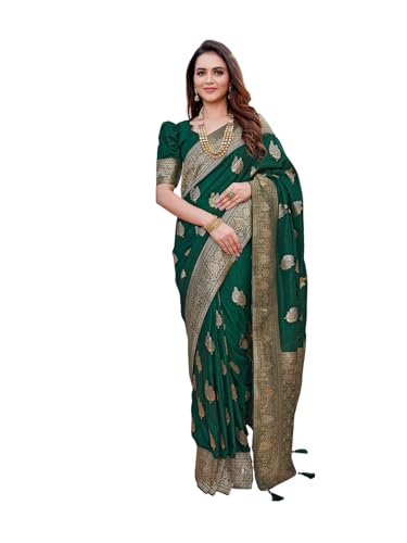 Image of Satrani Women's Jacquard Silk Blend Saree