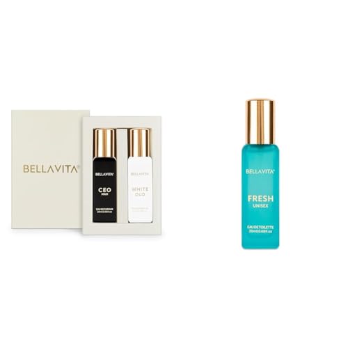 Image of Bella Vita Luxury CEO Man & White Oud Unisex Combo with Tonka Agarwood & Orange Woody Pack of 2 20 ml Each FRESH Unisex Eau De Toilette Perfume