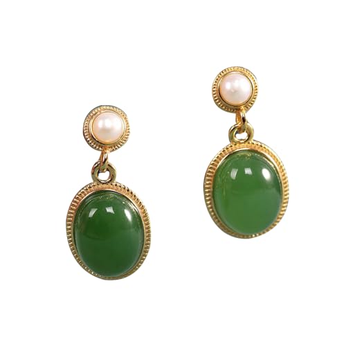 Boucles d'oreilles Jade Vert Naturel et Argent S925 pour votre séance de Yoga