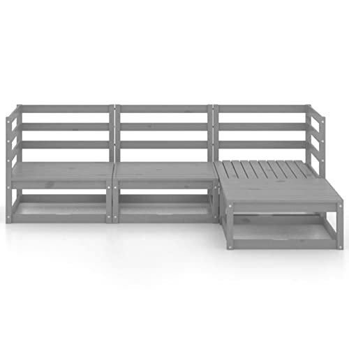 RONGQI 4-TLG. Garten-Lounge-Set, Lounge Gartenmöbel Set, Terassenmöbel Wetterfest, Gartenlounge, Balkon Möbel, Garten… – Bild 4