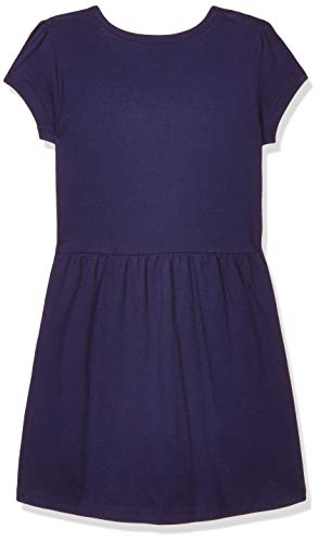 Image of Amazon Brand - Jam & Honey Girl's 100% Soft & Pure Cotton Comfortable and Stylish Short Sleeve Casual Jersey Dress with Graphic Print for Play & Everyday Wear