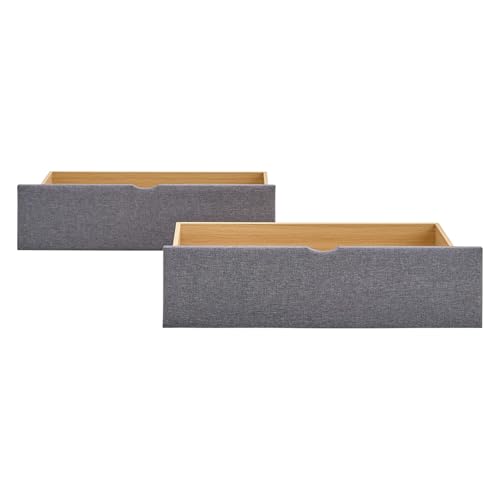 Homestyle4u 2er Set Bettkasten mit Rollen Grau Aufbewahrung Schubladen unterm Bett Bettauszug | Artikel 1916 Homestyle4u 2er Set Bettkasten mit Rollen Grau Aufbewahrung Schubladen unterm Bett Bettauszug | Artikel 1916