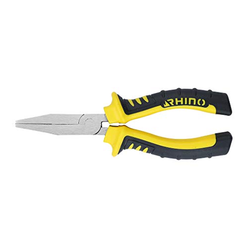 RHINO Universal Flat-Nose Pliers 160 mm Made of High Quality Steel Length 160 mm Bi-Material Handle Long Life Various Sizes Available - Image 3