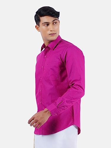 Image of RAMRAJ COTTON Men Full Sleeve Shirt | Prestigious Fit | Elegant Daily Formal Wear