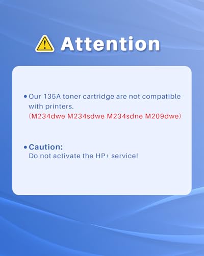 INK4U 135A Toner Schwarz Kompatibel für HP 135X W1350X Toner 135A W1350A für LaserJet M209 M209dw MFP M234 M234dw M234sdw M234sdn Drucker (135A Schwarz)