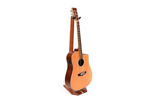 Ruach GS-5 Wooden Guitar Stand for Acoustic and Electric Guitar - Handmade from Mahogany and Maple