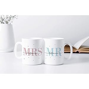 2er Set Tasse Set Mr + Mrs | Hochzeitstag | Jahrestag | Ehe | Paar | Verlobung | Hochzeit | Geschenk | personalisiert…