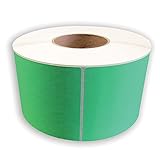 Shipping Labels - 4' X 6' DT Label - Printable - 1000 Labels per Roll - 4 Rolls per Case - 3' Core - No Ink Ribbons Needed (Green)