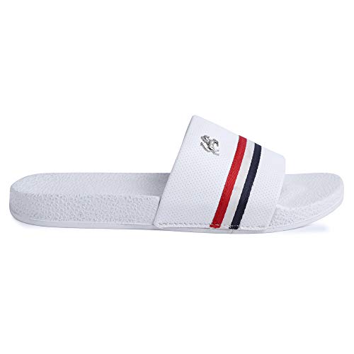Image of PERY-PAO Mens Stylish Sliders White, Red, Black, Grey, Sky Blue Boys Slippers