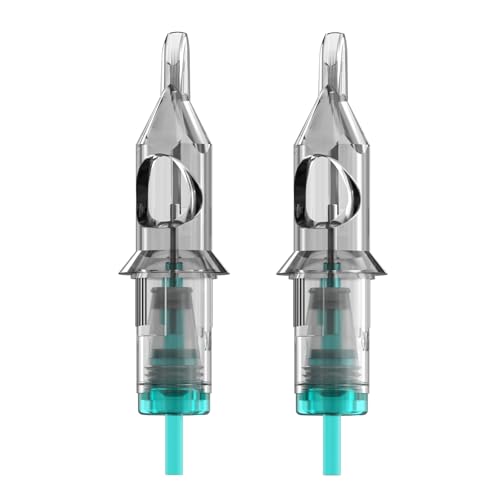 STIGMA Cartuchos de Tatuaje Aguja para Tatuar 10Pcs, #12(5RS) 0.35mm Tattoo Cartridge Needles Estandar Desechable con Membrana Round Shader 1205RS