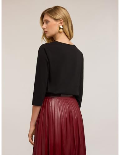 Motivi: T-Shirt Basic Bimaterica Nero. M Stagione Autunno Inverno 2025 - 3