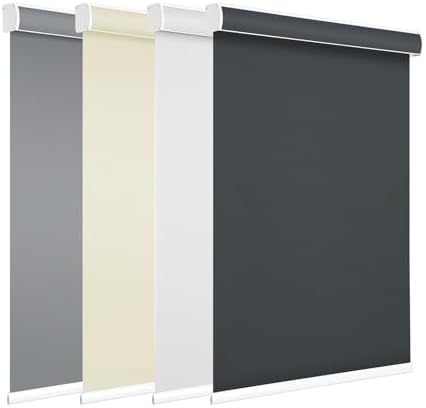 Changshade Blackout Roller Shades for Window, Cordless Blackout Blinds with Cassette Valance,Room Darkening Roller Blinds,Easy to Install for Bedroom,Living Room,Office,30