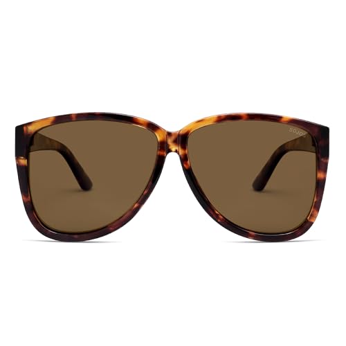 Image of SOJOS Trendy Big Oversized Polarized Sunglasses Womens Mens, 70s 80s Retro Vintage Pilot Shades SJ2643