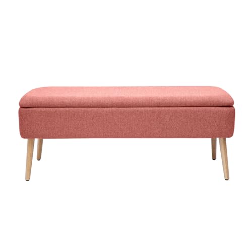 Banc coffre terracotta en velours Lars 120 cm Miliboo - 2