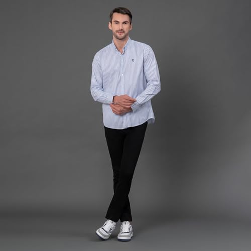 Image of Red Tape Striped Regular Fit Shirt For Men | Comfortable & Stylish