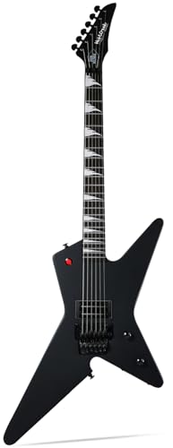 WestCreek HVFR Solid Body Electric Guitar, Heavy Metal Pickups, Heavy Metal Guitar, Rounded End Jumbo Frets (Matte Black)