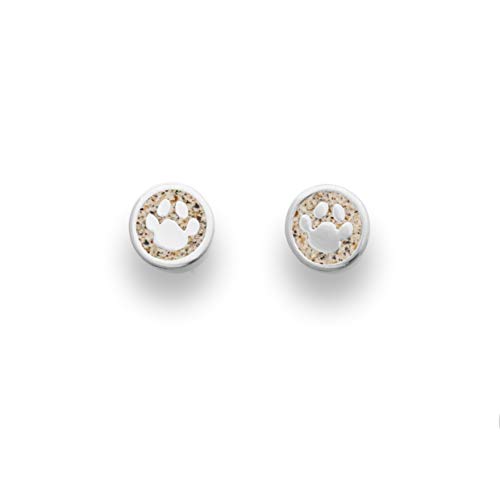 Boucles d'oreilles Lucky Dog argent 8mm petit chien sans gemme