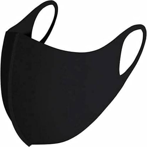 Image of Black Cotton Face Mask Reusable: Super Soft Washable Cover for Protection against Dust and Airborne Particles for Men /Women /Unisex Adults.