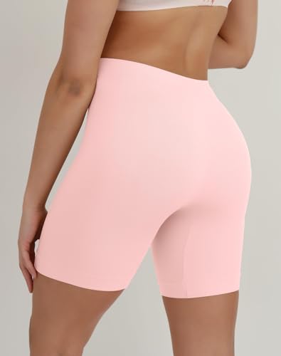 Image of INNERSY Slip Shorts for Women Summer High Waisted Seamless Anti Chafing Shorts Under Dresses 3-Pack