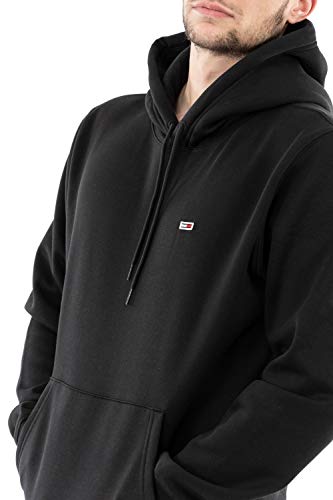 Tommy Jeans Herren Hoodie TJM Regular mit Kapuze, Schwarz (Black), XS – Ansicht 4