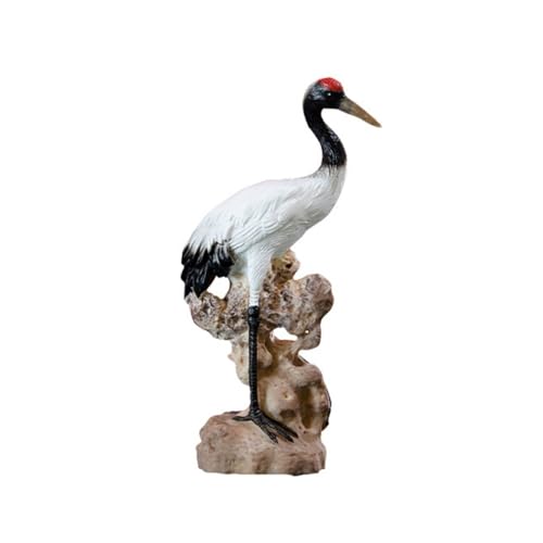 zaoalife Miniature Crane Statues,Miniature Fairy Garden Decoration, Chinese Red Crowned Crane...