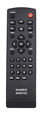 NH000UD NH001UD Replacement Remote Control Compatible with Emerson Sylvania TV: LC401EM3F LC320EM3F RLC370EM2 LC370EM2 RLC320EM2F RLC320EM2 LC401EM2F LC401EM2 LC320EM2F LC320EM2 LC320EM1F LC320EM1