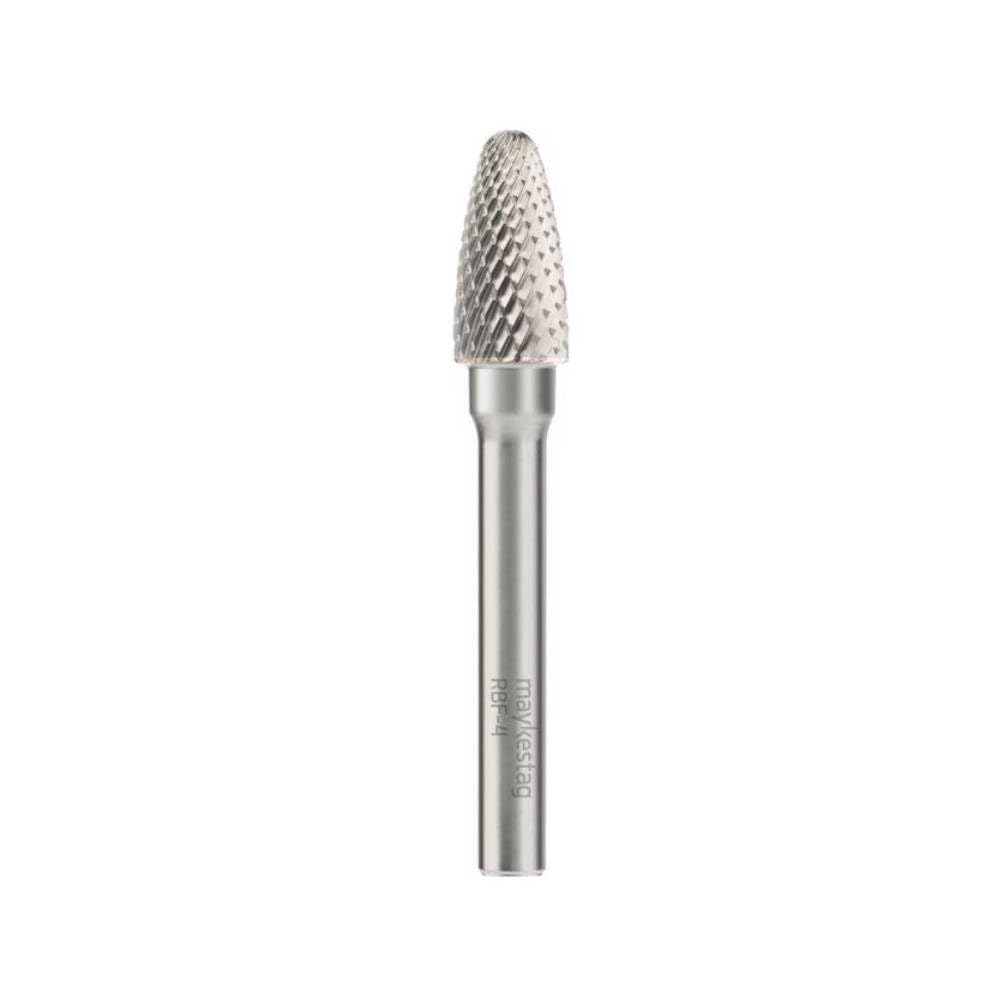 Fresa giratoria HM varilla cilíndrica forma arco de nariz redondeada - diamante D. 10 x Lt. 65 x Lu. 20 x Q 6 mm. Diamwood