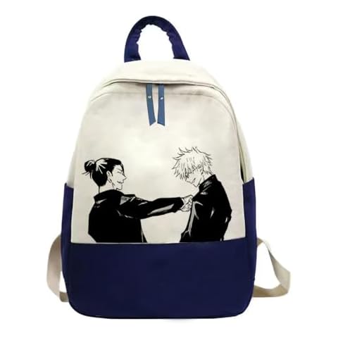 Jiumaocleu Anime JJK Backpack Gojo Satoru Schoolbag Geto Suguru 3D Printed Rucksack School Bag Daypack Canvas Waterproof Bookbag Travel Bag Cover