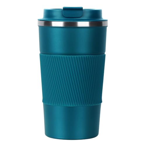 Tazza termica da viaggio con coperchio a prova di perdite in acciaio inox 13 ml a di con per caffè e tè blu