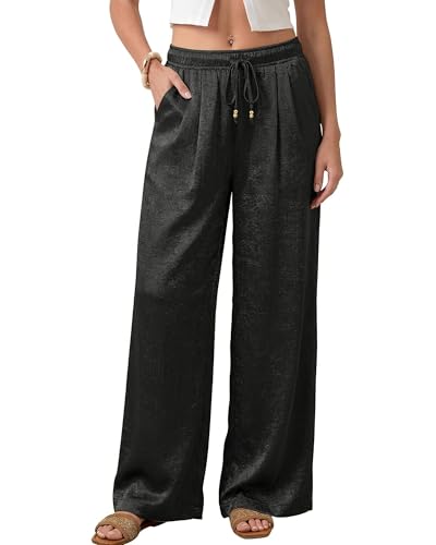 Pantalon palazzo fluide jambes larges pour femmes : fini l'inconfort estival avec les poches