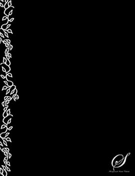 Monogrammed Initial Notebook: Letter S Journal College Ruled 100 pages Lined Numbered pages with Index Large personalized 8.5 x 11 book