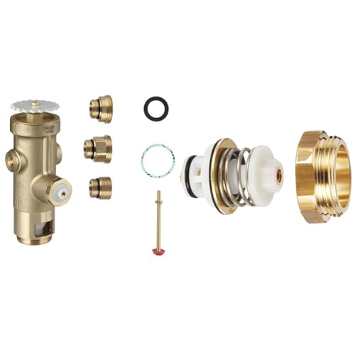 GROHE Drückspüler für WC (DN20, Wandeinbau, ohne Vorabsperrung), 43996000 & Entlastungsventil (Herstellergarantie: 5 Jahre), 43422000