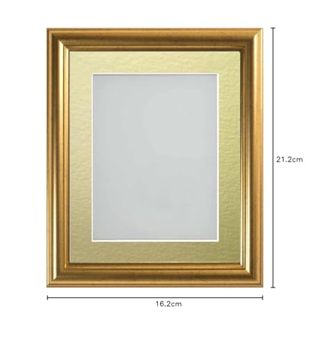 Frame Company Eldridge Gold Photo Frame with Gold Mount, 6x4 for 5x3 inch, fitted with perspex, Gold with Gold Mount - Image 3