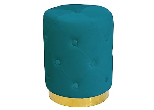 BIANCHERIAWEB Puf de salón dormitorio redondo