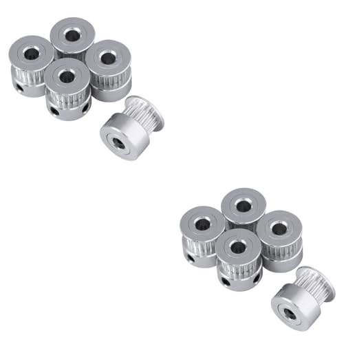 Healeved 10pcs Synchronous Pulley Aluminum Belt Inner Hole for Printer Gear Accessories