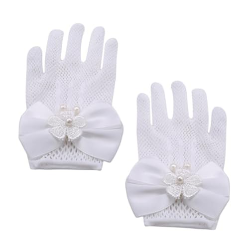 FOMIYES Lace Gloves White for Girls Boys and Girls Garden Gloves Dress up Wedding Party Stage Performance Photo Props