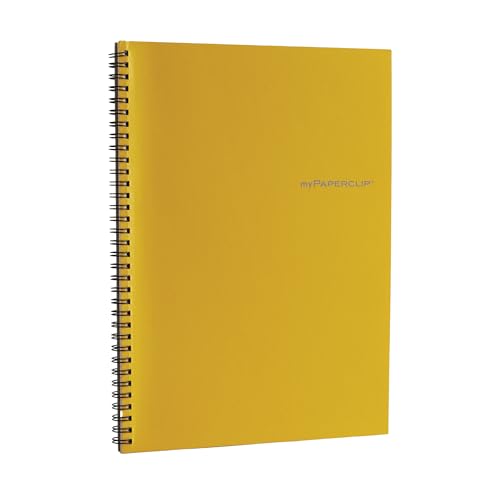 Image of myPAPERCLIP NeoWiro B5 Spiral Ruled Notebook | 160 Pages, 80 GSM, 250 GSM Soft Cover, B5 (6.93 x 9.84 in) | Wiro Bound | Yellow